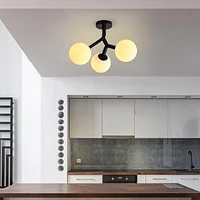 3-Light Matte Black Semi-Flush Mount Ceiling Light with Frosted Angular Glass Shade