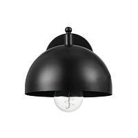 1-Light Matte Black Wall Sconce