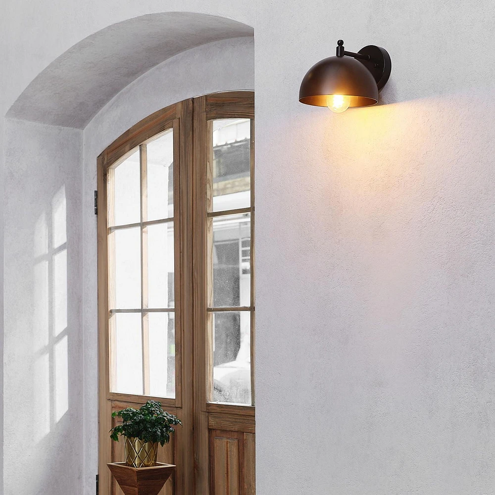 1-Light Matte Black Wall Sconce