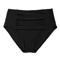 Bas de bikini taille haute froncé pour femme Captiva