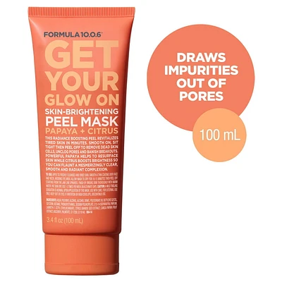 FORMULA 10.0.6 Get Your Glow on Skin-Brightening Peel Mask, Formula 10.0.6 Get Your Glow On Mask Peel Mask