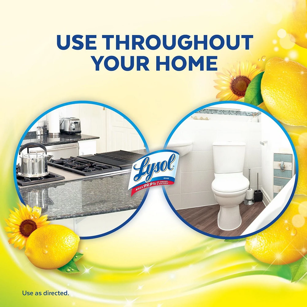 Lysol All Purpose Cleaner, Pour, Sparkling Lemon & Sunflower Essence, Multi Surface Cleaner, 4.26L