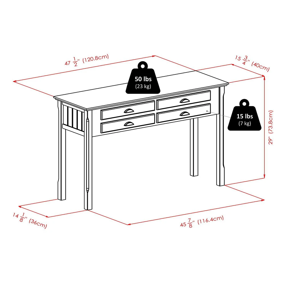 20450 Timber Console Table