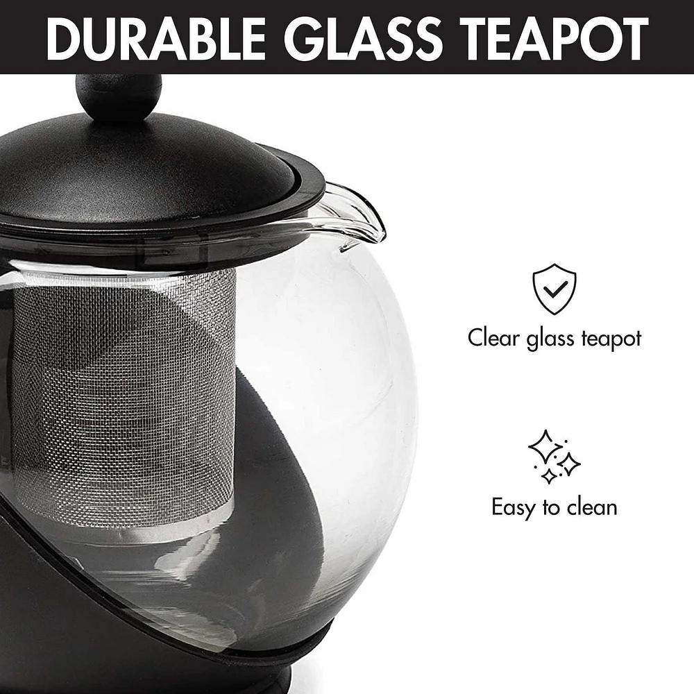 Today by Primula 40 oz. Half Moon Teapot, 40 oz Glass Teapot