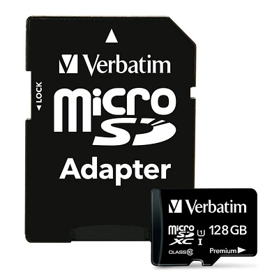 Verbatim 44085 128GB Premium microSDXC Memory Card with Adapter