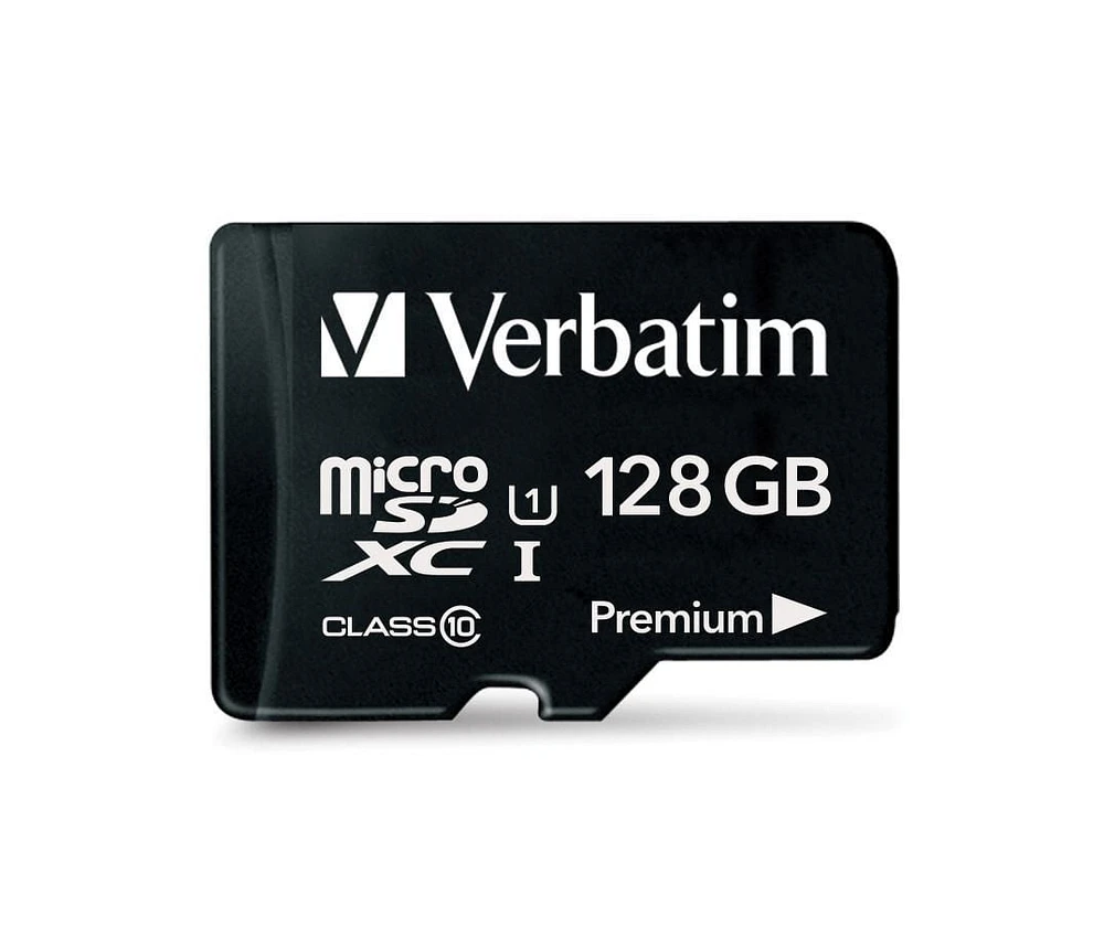 Verbatim 44085 128GB Premium microSDXC Memory Card with Adapter