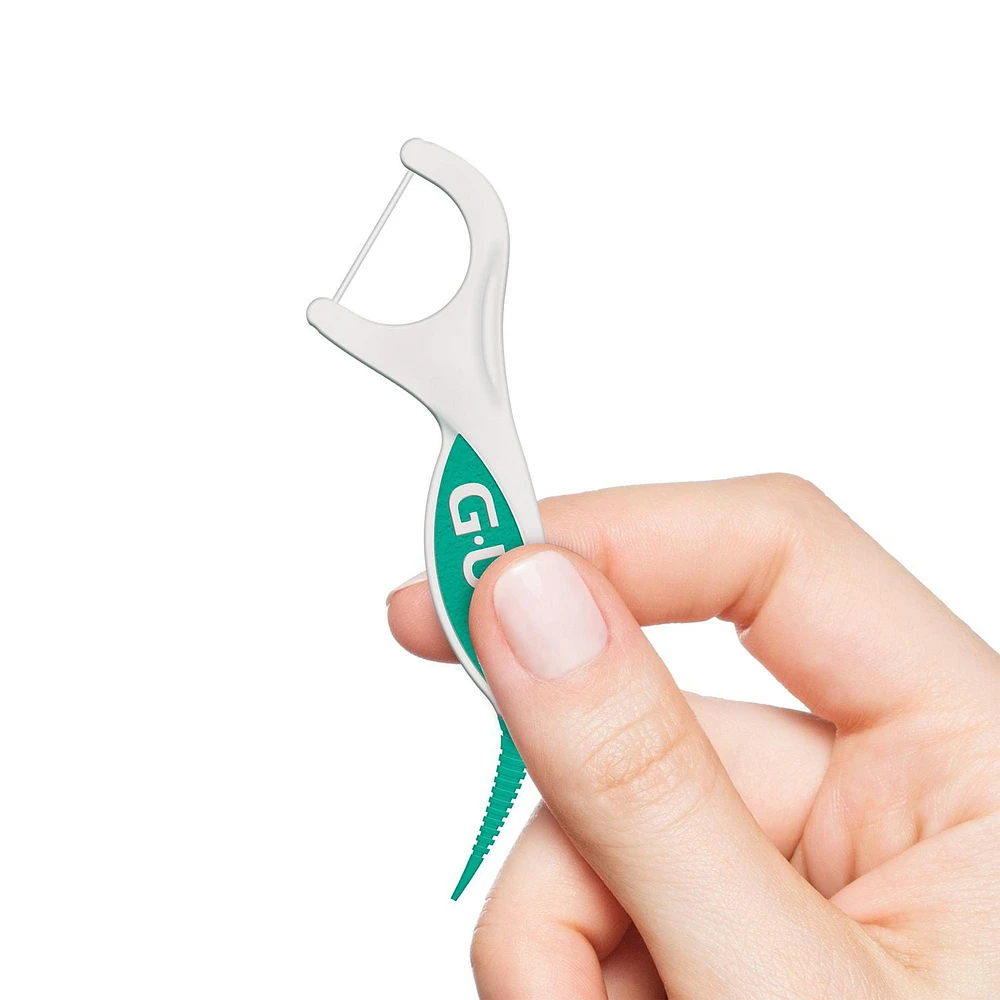 Porte-fil dentaire Soins Professionnels PLUS de GUMᴹᴰ, Menthe 60 Piéces