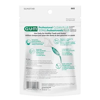 Porte-fil dentaire Soins Professionnels PLUS de GUMᴹᴰ, Menthe 60 Piéces