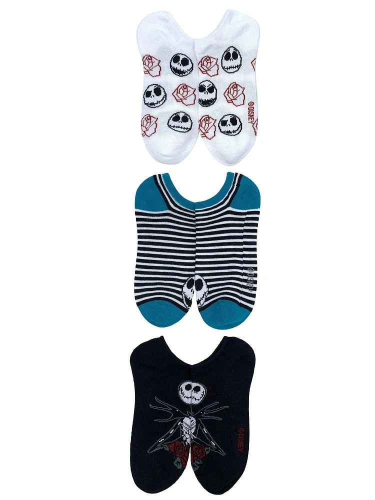 Nightmare Before Christmas Women's No-Show Socks, 3-Pack, Size 4-10, Lightweight Women's No-Show Socks