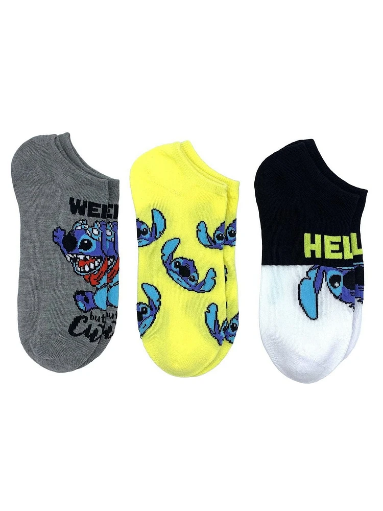 Stitch Women's No-Show Socks, 3-Pack, Size 4-10, Lightweight Women's No-Show Socks