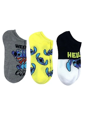 Stitch Women's No-Show Socks, 3-Pack, Size 4-10, Lightweight Women's No-Show Socks