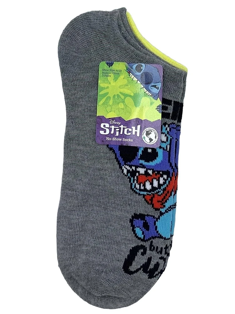 Stitch Women's No-Show Socks, 3-Pack, Size 4-10, Lightweight Women's No-Show Socks