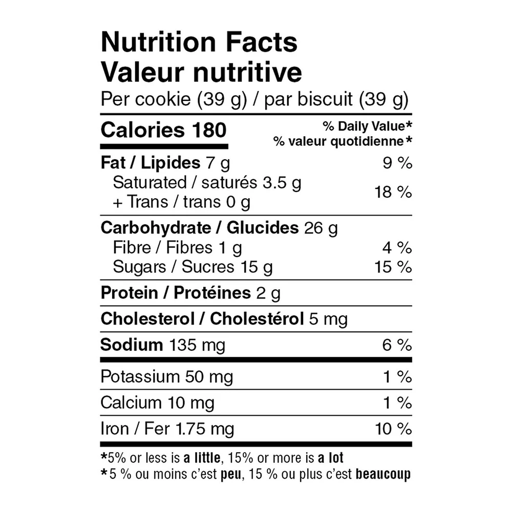 Biscuits aux pépites de chocolat Mon marché fraîcheur 10 biscuit - 390 g