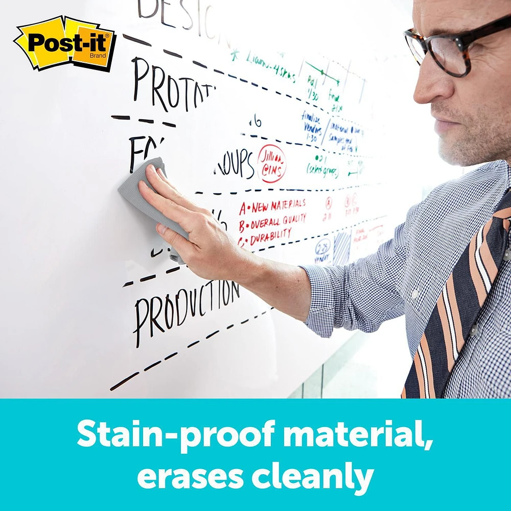 Post-it® Super Sticky Dry Erase Surface DEF3x2, 2 ft x 3 ft (60.9 cm x 91.4 cm)