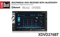 Dual Electronics XDVD276BT 6.2 inch LED Backlit LCD Multimedia Touch Screen Double Din Car Stereo with Built-In Bluetooth, iPlug, CD/DVD Player & USB/microSD Ports