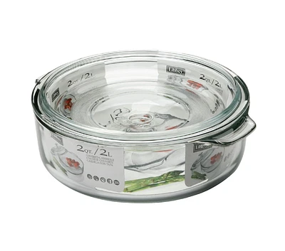 Libbey Glass 2 Qt Casserole with Glass Lid, With Glass Lid