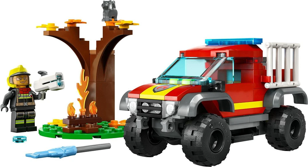 LEGO City 4x4 Fire Engine Rescue Truck Toy Set 60393, Includes 97 Pieces, Ages 5+