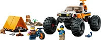 LEGO City 4x4 Off-Roader Adventures 60387 Building Toy - Camping Set Including Monster Truck Style Car with Working Suspension and Mountain Bikes, 2 Minifigures, Vehicle Toy for Kids Ages 6+, Includes 252 Pieces, Ages 6+