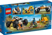 LEGO City 4x4 Off-Roader Adventures 60387 Building Toy - Camping Set Including Monster Truck Style Car with Working Suspension and Mountain Bikes, 2 Minifigures, Vehicle Toy for Kids Ages 6+, Includes 252 Pieces, Ages 6+