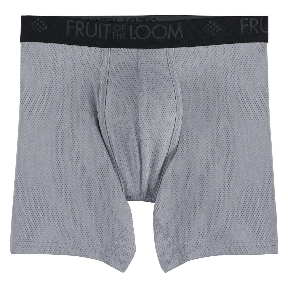 Fruit of the Loom Men's Breathable Micro-Mesh Boxer Brief, 3-Pack