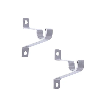 Mainstays Cafe Rod Brackets - Nickel Finish, Up to 7/16” Dia. Rod Nickel