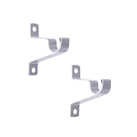 Mainstays Cafe Rod Brackets - Nickel Finish, Up to 7/16” Dia. Rod Nickel