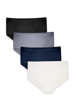 Women's Plus Size Fit for Me® by Fruit of the Loom® Breathable Micro-Mesh Brief Panty, 4-Pack, Sizes: 9-13