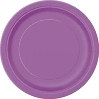 Pretty Purple Round 9" Dinner Plates, 20ct, 8.625" /21.9cm