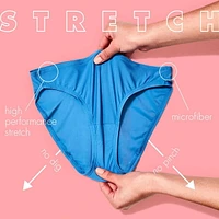 Fruit of the Loom Women's 360 Stretch Sleek and Cool Low-Rise Briefs, 4 Pack