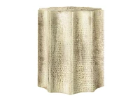 Monarch Specialties Accent Table, Drum, Side, End, Nightstand, Lamp, Living Room, Bedroom, Gold Metal, Contemporary, Modern