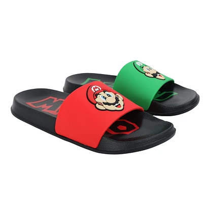 Nintendo Mario & Luigi Boy's Slides Mario & Luigi slides with vibrant Nintendo design.