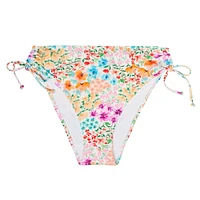 Summer Flirtt Maillot de bain bikini taille haute à imprimé floral pour femme, avec attaches latérales