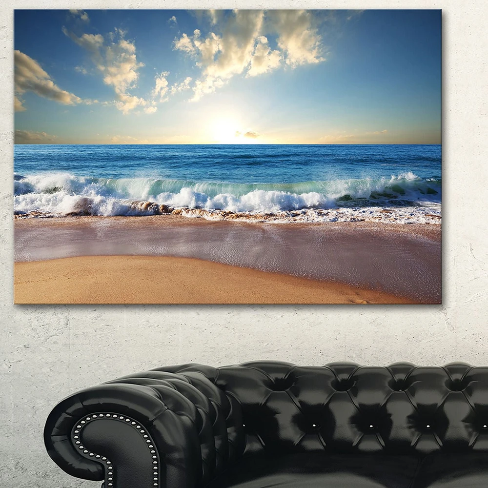 Design Art Sea Sunset Seascape Photography Canvas Art Print