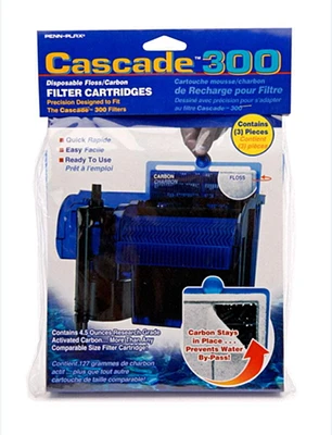 Penn-Plax Cascade 300 - Hang-on Power Filter Replacement Cartridges Pack of 3