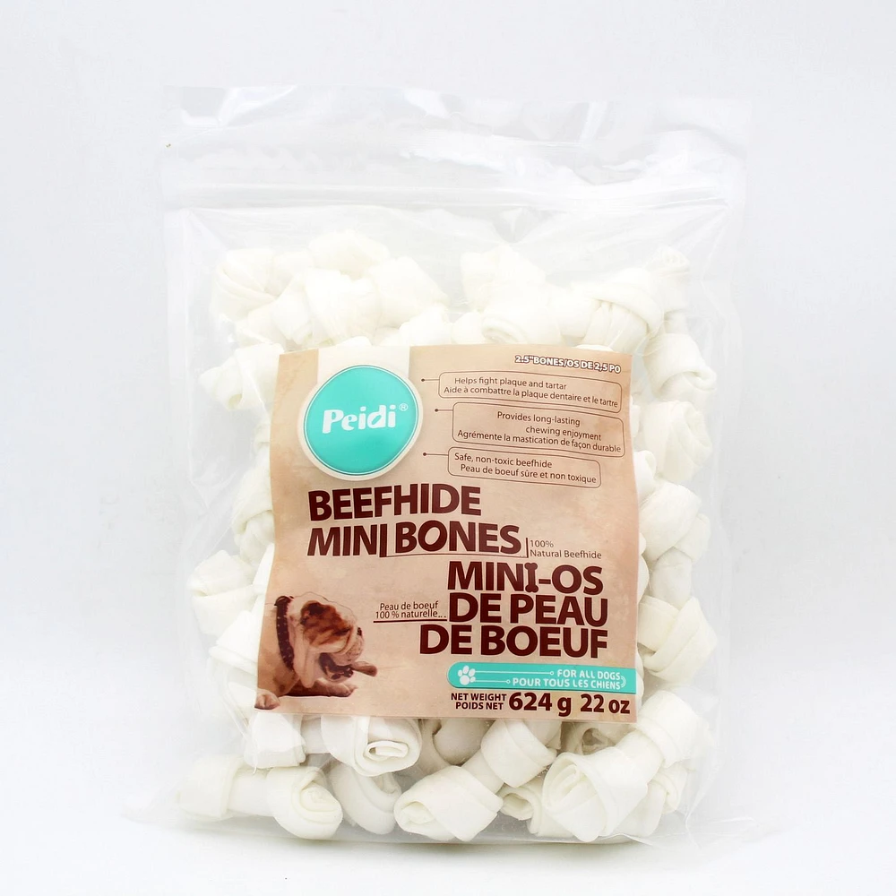 Peidi Mini Rawhide Chew Bone All Natural Dog Treats