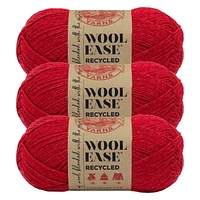 Lion Brand Wool-Ease Recycled Charcoal Medium Weight Acrylic Wool Yarn Grey 3-Pack