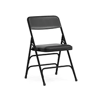 Flash Furniture Hercules Series Black Vinyl Fabric Metal Folding Chair