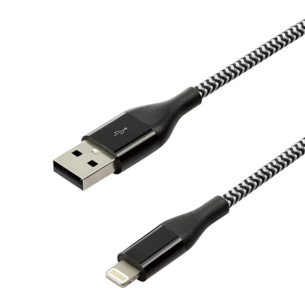 blackweb ™ 1.8 meter Lightning to USB-A Connector Charge & Sync Cable (Black), Transfer data & charge device