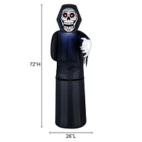 Occasions Airflowz Animated 6ft Inflatable Lurking Reaper w/ Red Eyes Lights