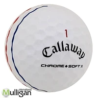 Mulligan - 60 Callaway Chrome Soft Triple Track X 4A Recycled Used Golf Balls, White