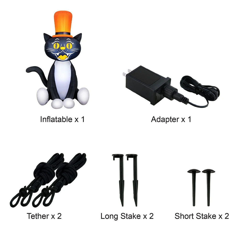 Occasions Airflowz 5ft Inflatable Black Cat