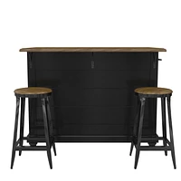 Dorel Living Kelsey Kitchen Island with 2 Stools