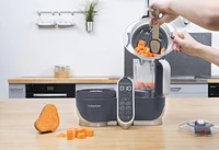 Babymoov Duo Meal Station - 5 in 1 Food Maker with Steam Cooker, Blend & Puree (grey), True cuisine for your Baby