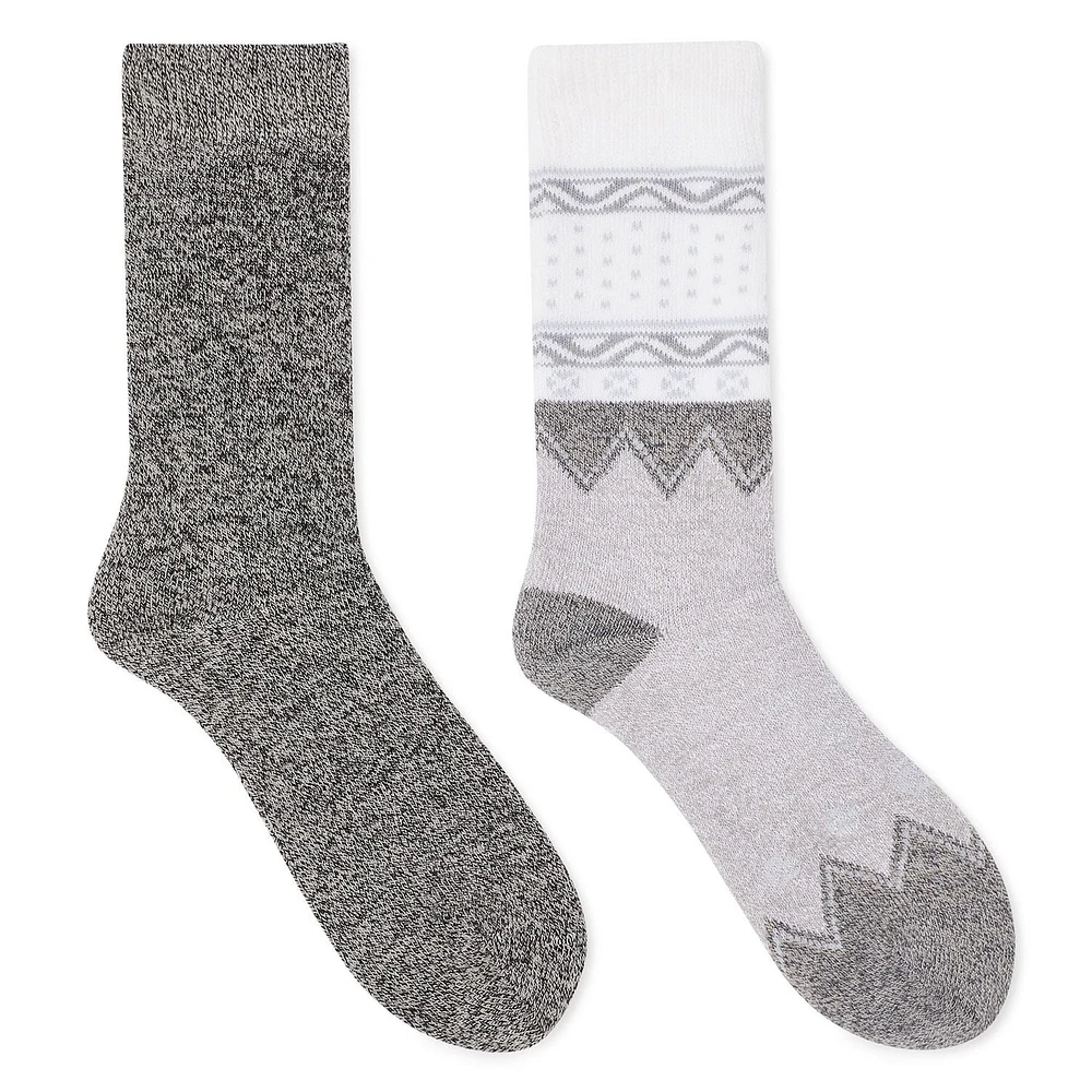 Athletic Works Women's Crew Socks 2-Pack