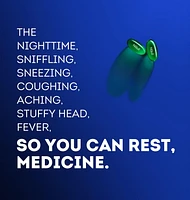 Vicks NyQuil Cold, Flu, and Congestion Medicine, relieves nighttime Cough, Sore Throat Pain, Fever, Runny Nose, Sneezing, Sinus Pressure, Sinus Congestion, 24 LiquiCaps