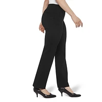 George Women's Pull on Comfort Bengaline Straight Dress Pant