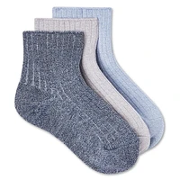 Lot de 3 socquettes douces George pour filles Pointures 10-13 et 13-4