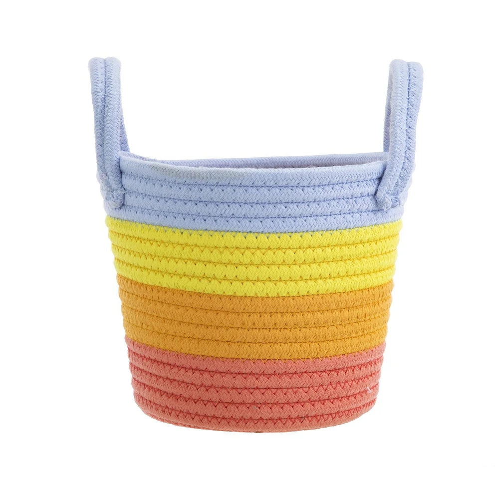 Way to Celebrate Easter D8.66X6.69"H/9.64"TH Round Rope Basket