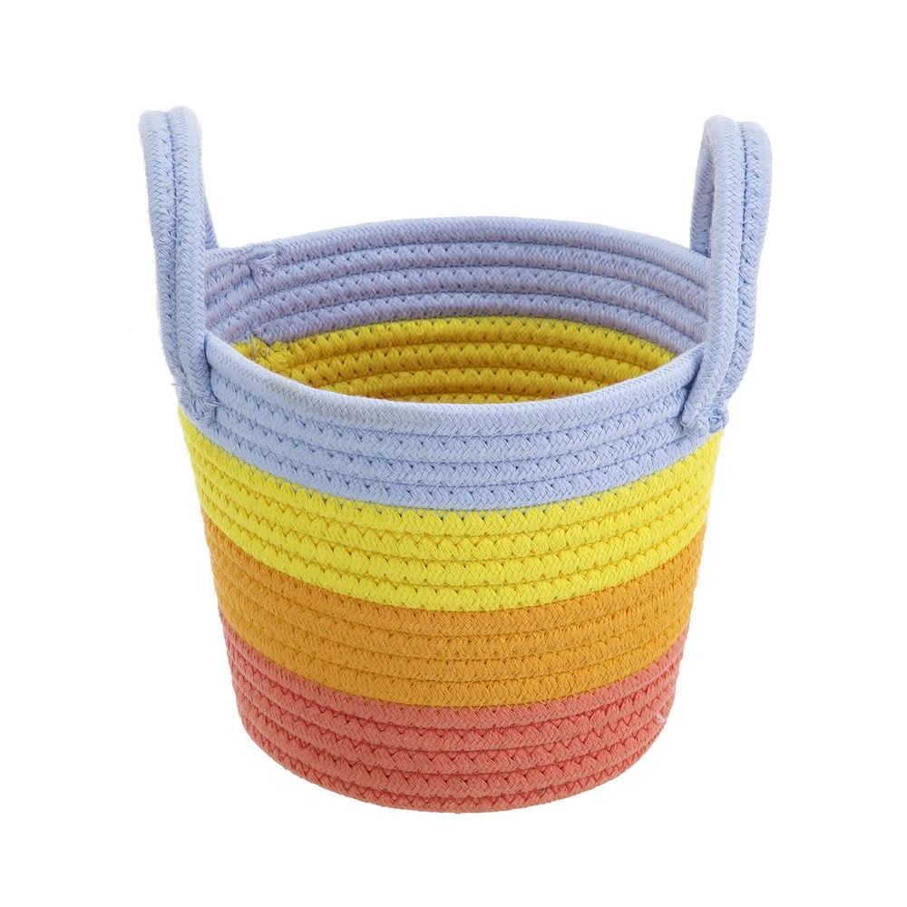 Way to Celebrate Easter D8.66X6.69"H/9.64"TH Round Rope Basket