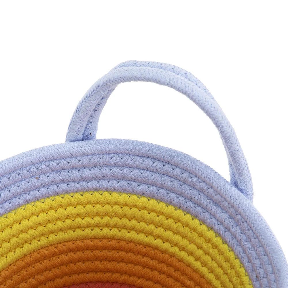 Way to Celebrate Easter D8.66X6.69"H/9.64"TH Round Rope Basket